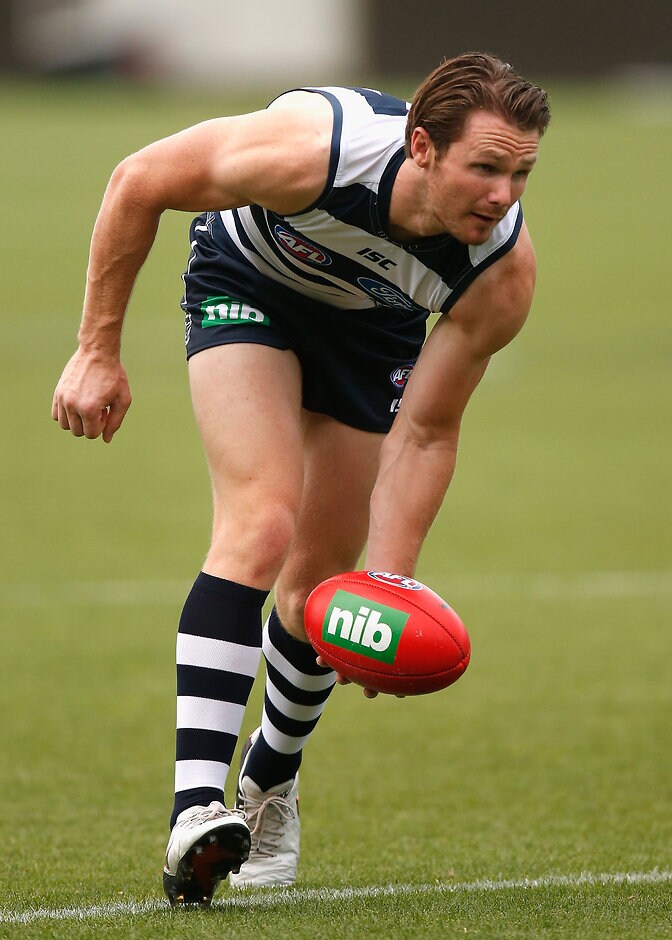 AFL 2016 Training - Geelong 200116 Patrick Dangerfield's impressive training has teammates keen to unleash him on other sides - ${keywords}